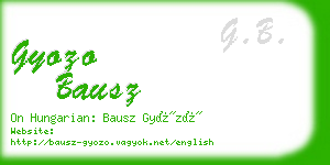 gyozo bausz business card